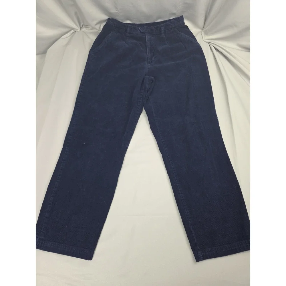 Vintage Y2K Corduroy Pants By Northern Reflections Womens 12 Blue Cotton Stretch